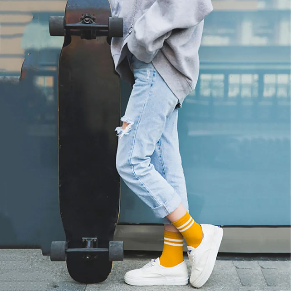 Striped Socks Women Girls Cute Harajuku Cotton Socks Slippers Short Crew Sock Calcetines Mujer Skarpetki Damskie Sokken