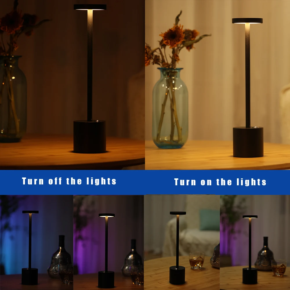 Portable Modern Светильник  LED dimmable Restaurant Wireless With USB Rechargeable Suitable For Hotels Bars And Restaurants