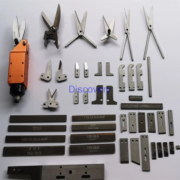 N95หน้ากากอุปกรณ์เสริมความเร็วสูงเหล็กทังสเตนเหล็กใบมีดนิวเมติกกรรไกรหูเข็มขัดไม่ทอใบมีด