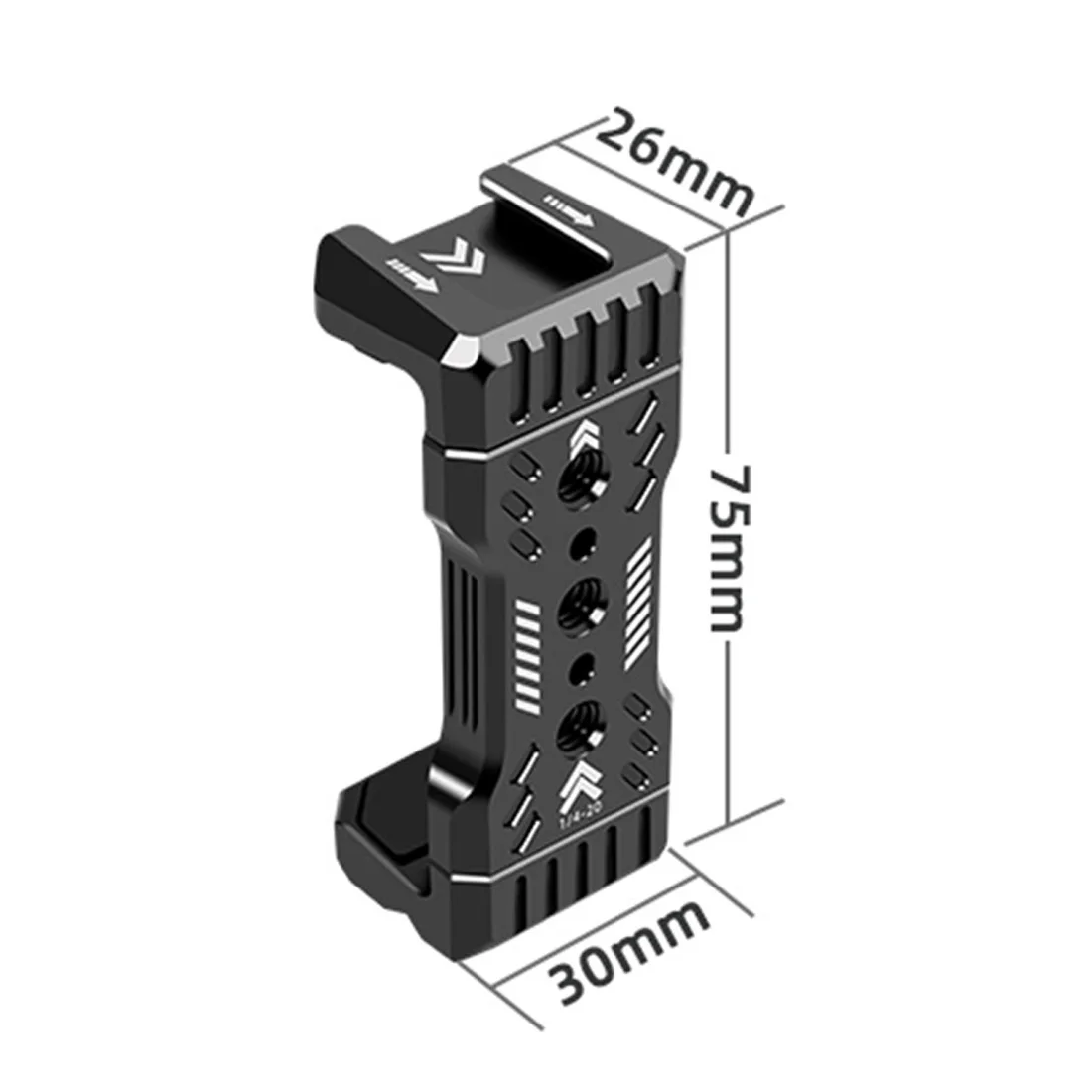 Suporte do telefone braçadeira smartphone clipe titular suporte de montagem metal telefone tripé adaptador com sapata fria montagem 1/4 3/8 fio arri buraco