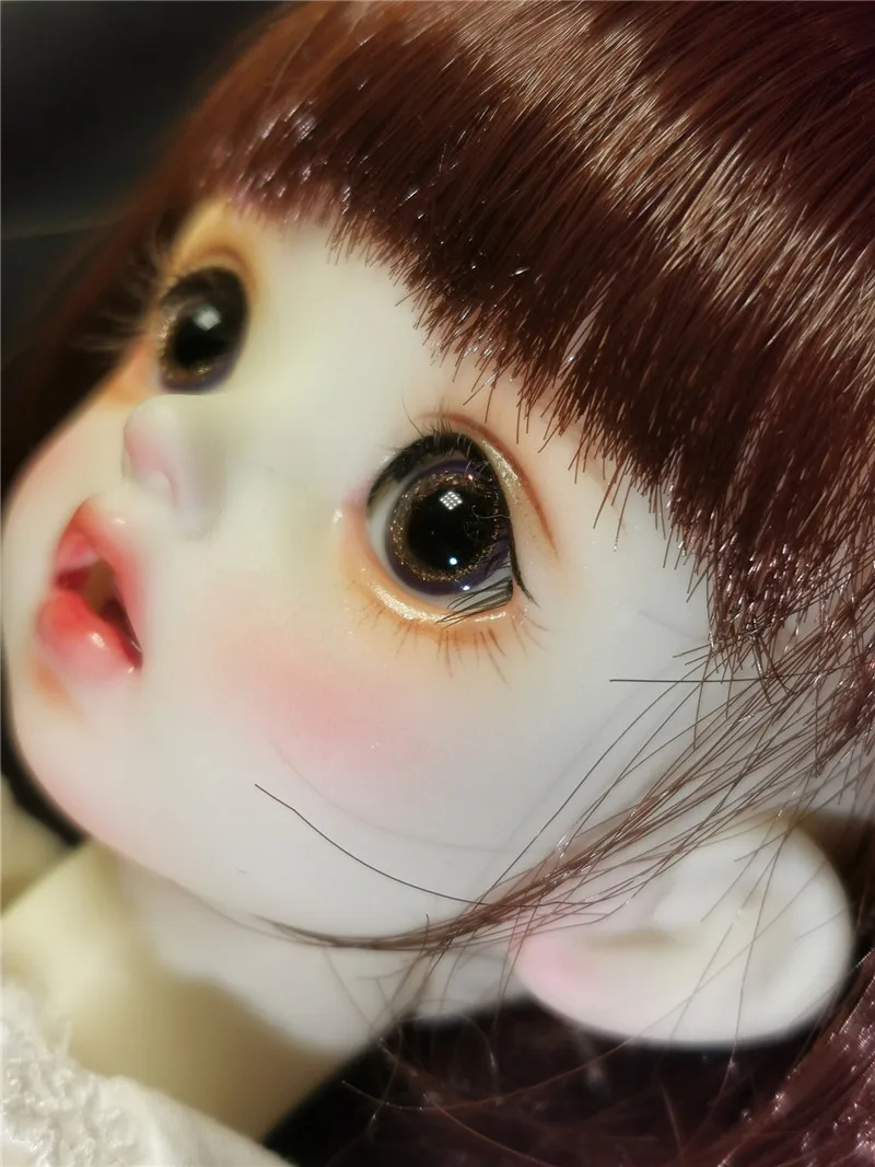 BJD doll eyes suitable for 10mm12mm14mm16mm small iris size purple flash pupil glass eyes doll accessories