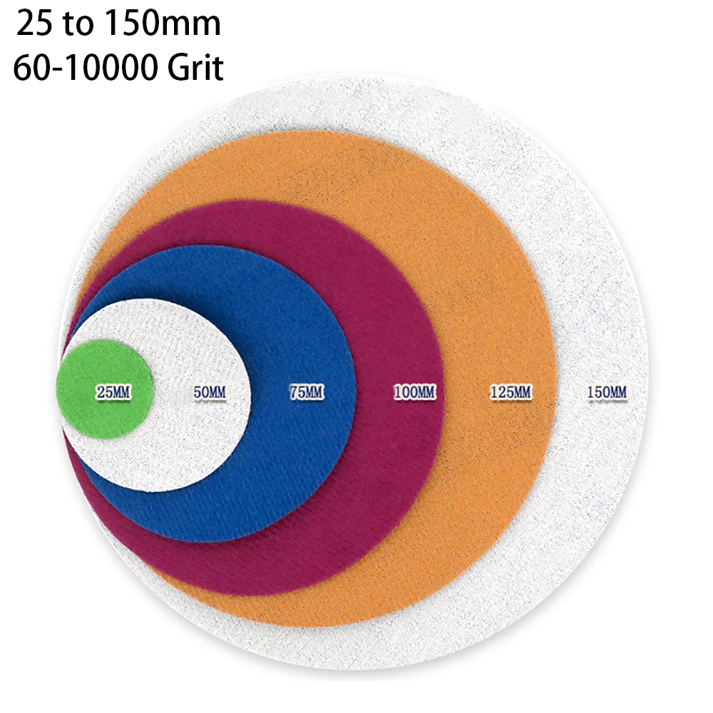 20Pcs Sanding Disc กระดาษทรายเปียกแห้ง Assortment 60-10000กรวดกระดาษทรายกันน้ำกับ Hook & Loop แผ่น25ถึง150มม.