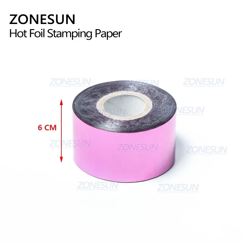 ZONESUN 6cm Gold Silver Foil Rolls Leather Paper Hot Foil Stamping Paper Heat Transfer Anodized Gilding Holographic Rose Gold