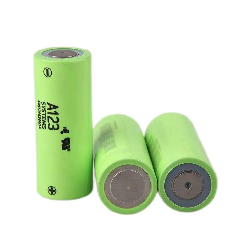 A123 Cylindrical Lifepo4 anr26650 2500mAh Rechargeable Battery for EV Motorcycle Solar Energy Storage System Electric Grid