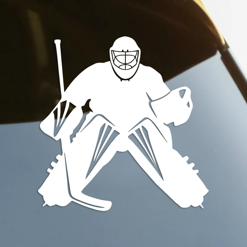 

S61190# Hockey Player Goalkeeper Die-Cut Vinyl Decal Car Sticker Waterproof Auto Decors on Car Body Bumper Rear Window Laptop