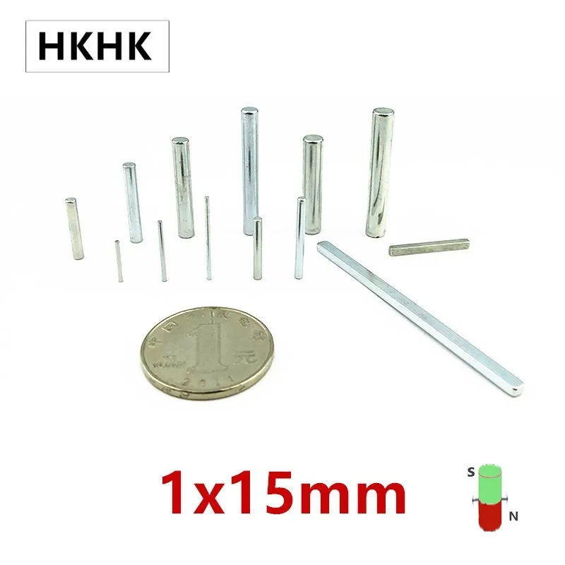 

HKHK 100/200PCS mini magnet 1x15 mm mm mini magnet encoder 1mm strong magnetic standard 1x15 mm