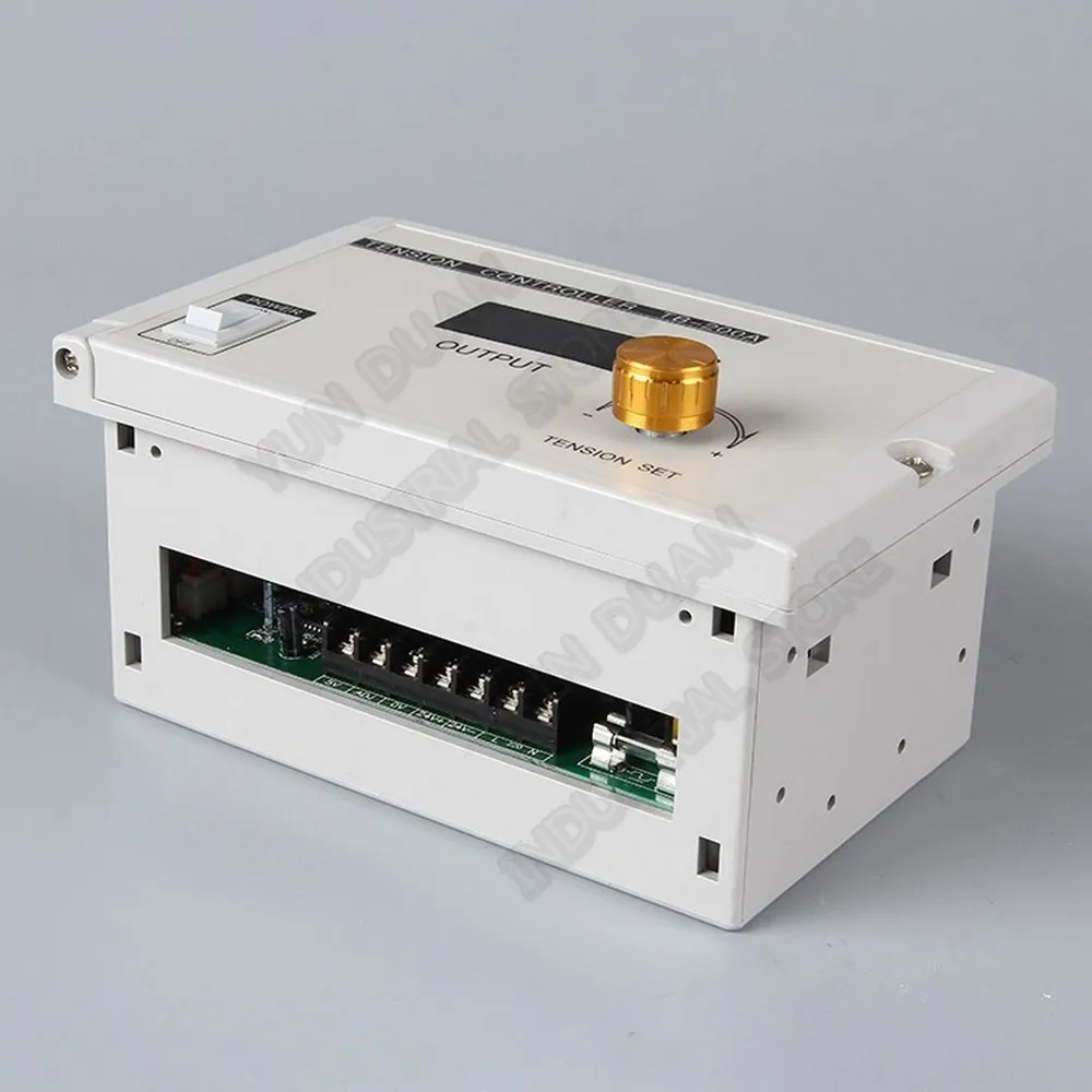 Embrague de polvo magnético de doble eje, 6Nm, 0,6 kg, DC24V, eje Dual, Kits de controlador de tensión Manual 3A para máquina de impresión embolsada