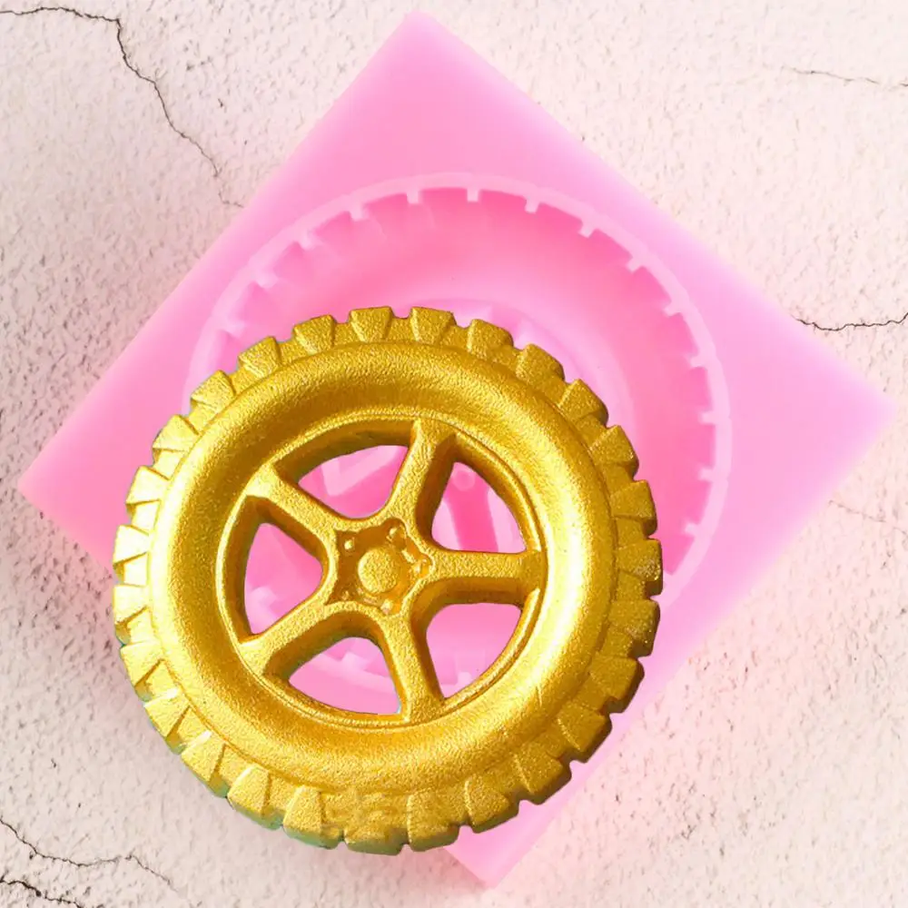 Tire Silicone Mold Baby Birthday Cupcake Topper Fondant Cake Decrating Tools Cookie Baking Candy Clay Chocolate Gumpaste Moulds