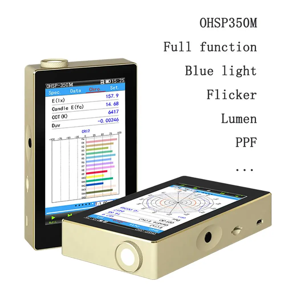 OHSP350M PPF Lúmen spectrometer Világító Özön spectroradiometer vel integrating Glóbus