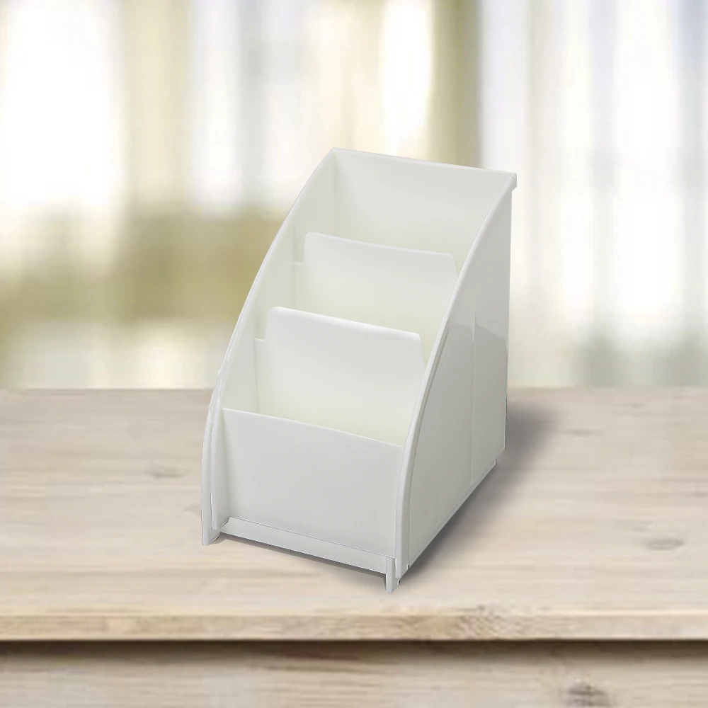 Home Office Stand Holder Cosmetics Desktop Storage Case Stationery Phone Organizer TV Remote Control Box 3 Grid