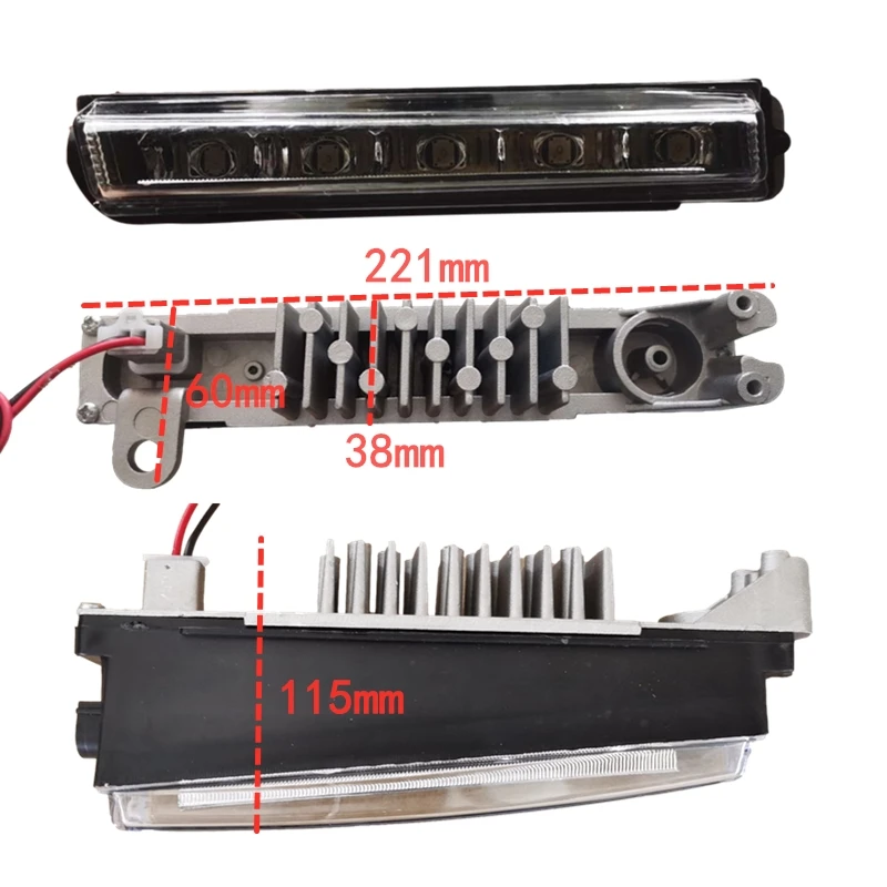 1Pc dla Benz Truck DRL LED dla Mercedes MP2 MP3 Actros 2008 światła światła dzienne 2008 oem:A9438200856