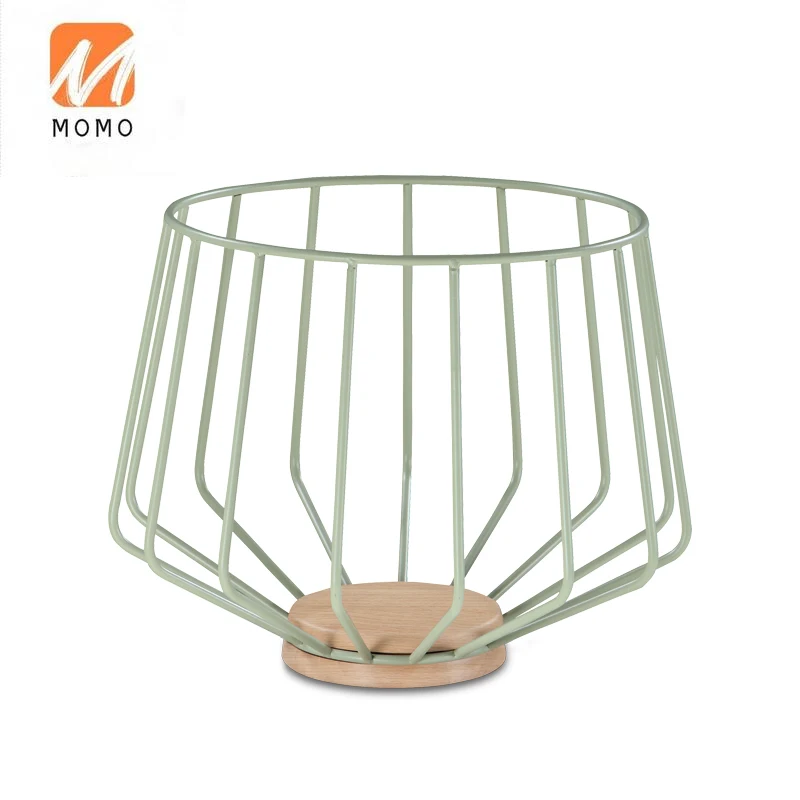 

Luxury Line Pastel Storage Fruit Snack Basket Simple Iron Home Storage Gadget Dirty Laundry