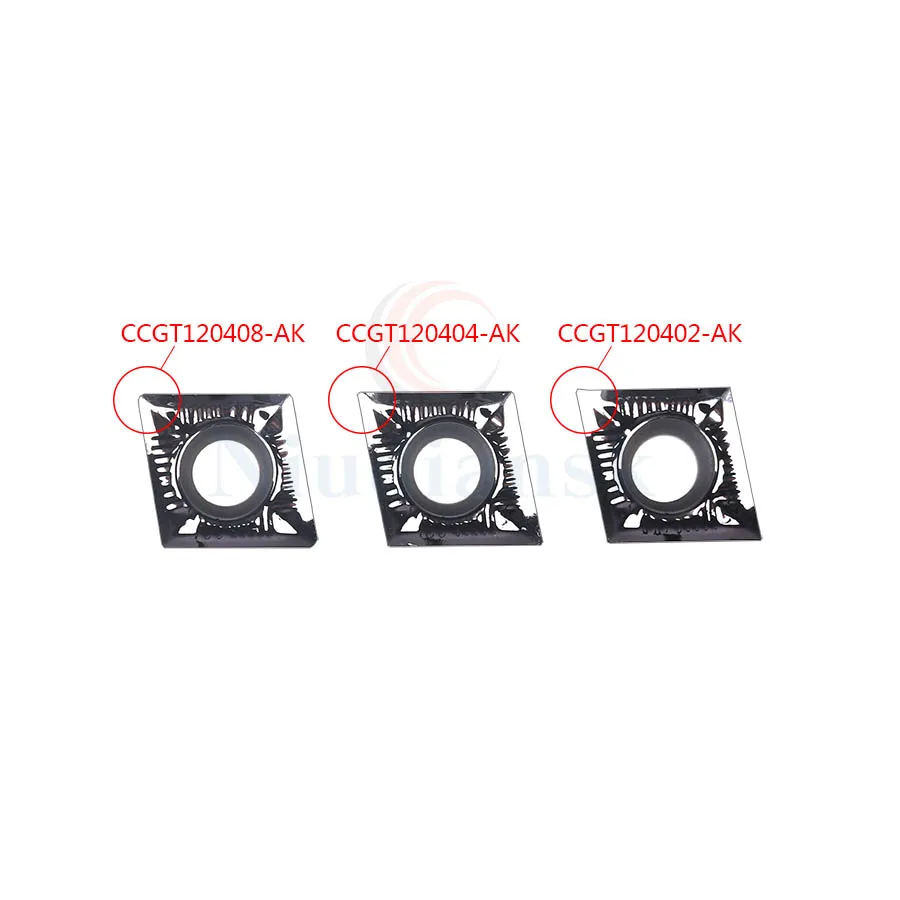 10 Chiếc CCGT120402 AK H01 CCGT120404 AK H01 CCGT120408 AK H01 Carbide Chèn Nội Bộ Dụng Cụ Xoay Tiện Bằng Máy CNC Công Cụ Biến miếng Lót