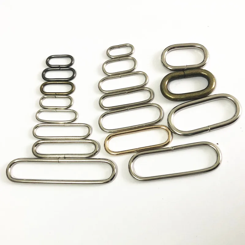 100pcs metal oval ring Watch garment Buckles DIY Accessory sewing 16mm 20mm 25mm 32mm 35mm 38mm 50mm 65mm