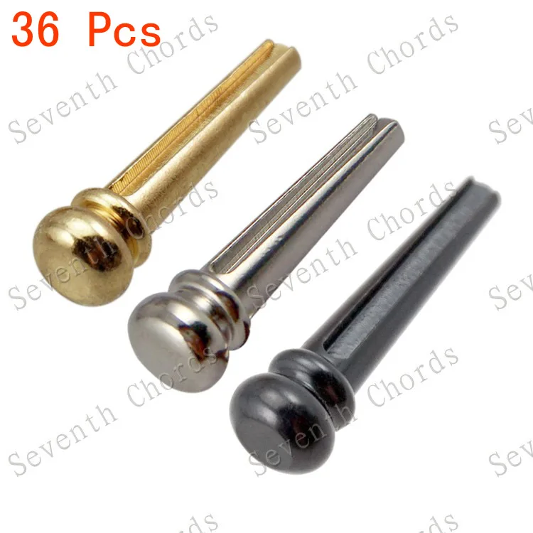 

36 Pcs Acoustic Guitar Metal Brass Bridge Pins / Guitar Parts Chrome Gold Black for choose