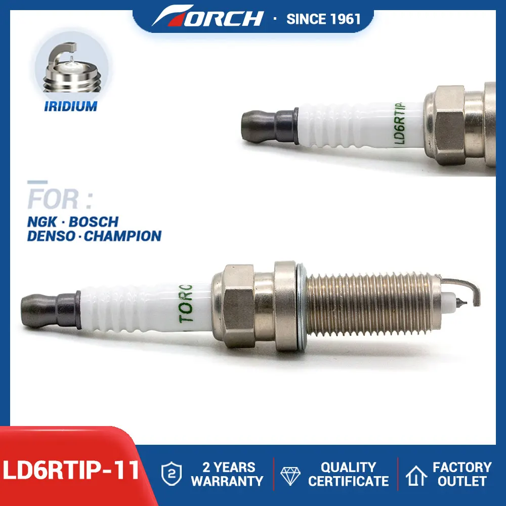 Candle Replace for PLZKAR6A-11 Spark Plug Torch LD6RTIP-11 Candles for NISSAN X-TRAIL QASHQAI NV200 MARCH MICRA TIIDA 22401CK81B