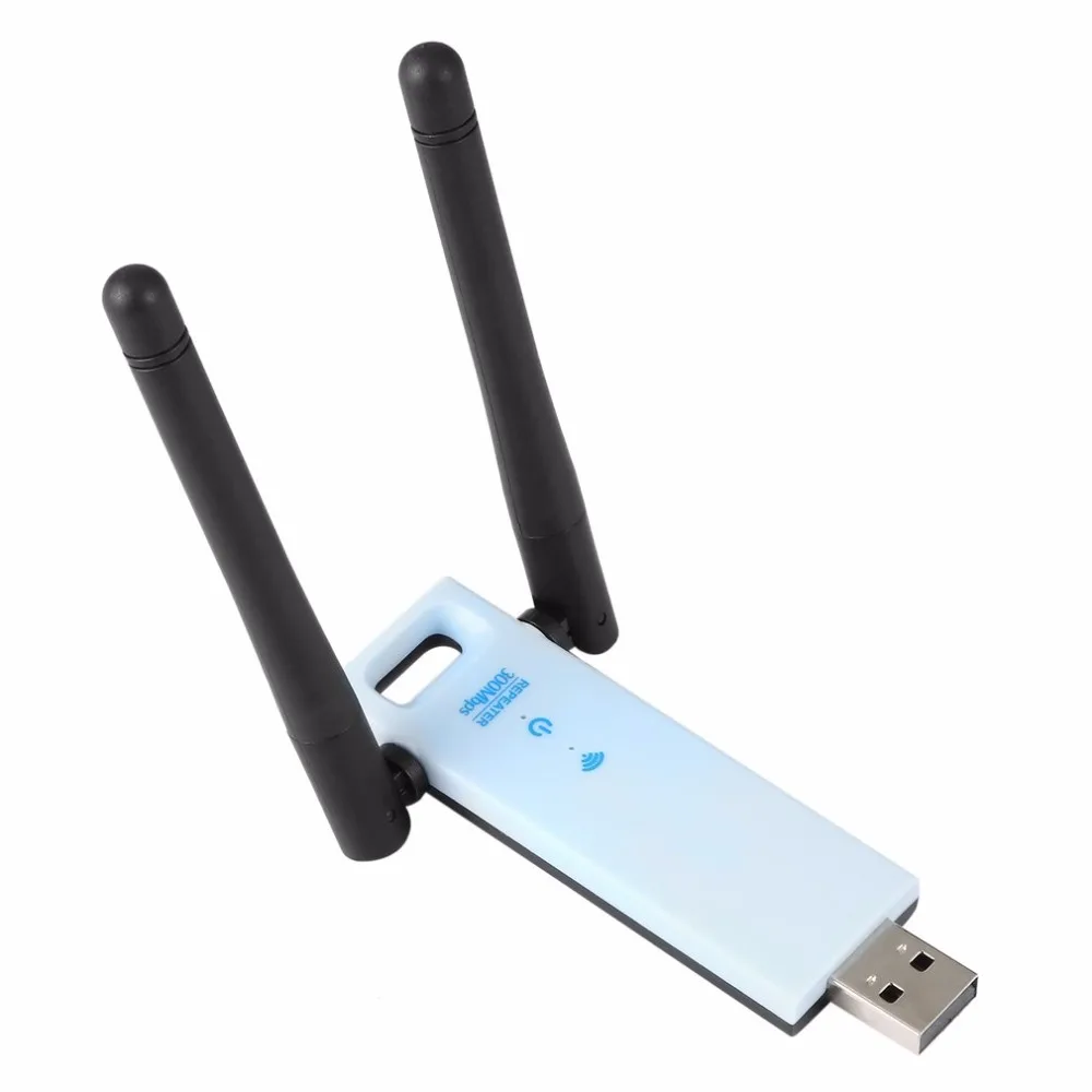 Repetidor inalámbrico de 2,4 GHz y 300Mbps, amplificador de señal de enrutador, extensor de rango WiFi USB, diseño de enchufe USB para un mejor rendimiento