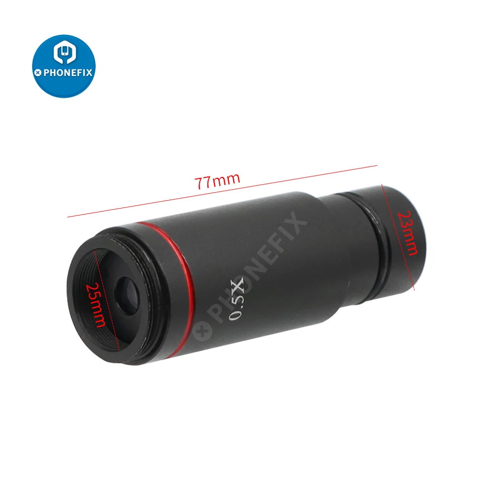 0.5X C Mount Microscope Adapter 23.2mm Electronic Eyepiece Optical Reduction Lens for Biological Stereo Microscope CCD Camera