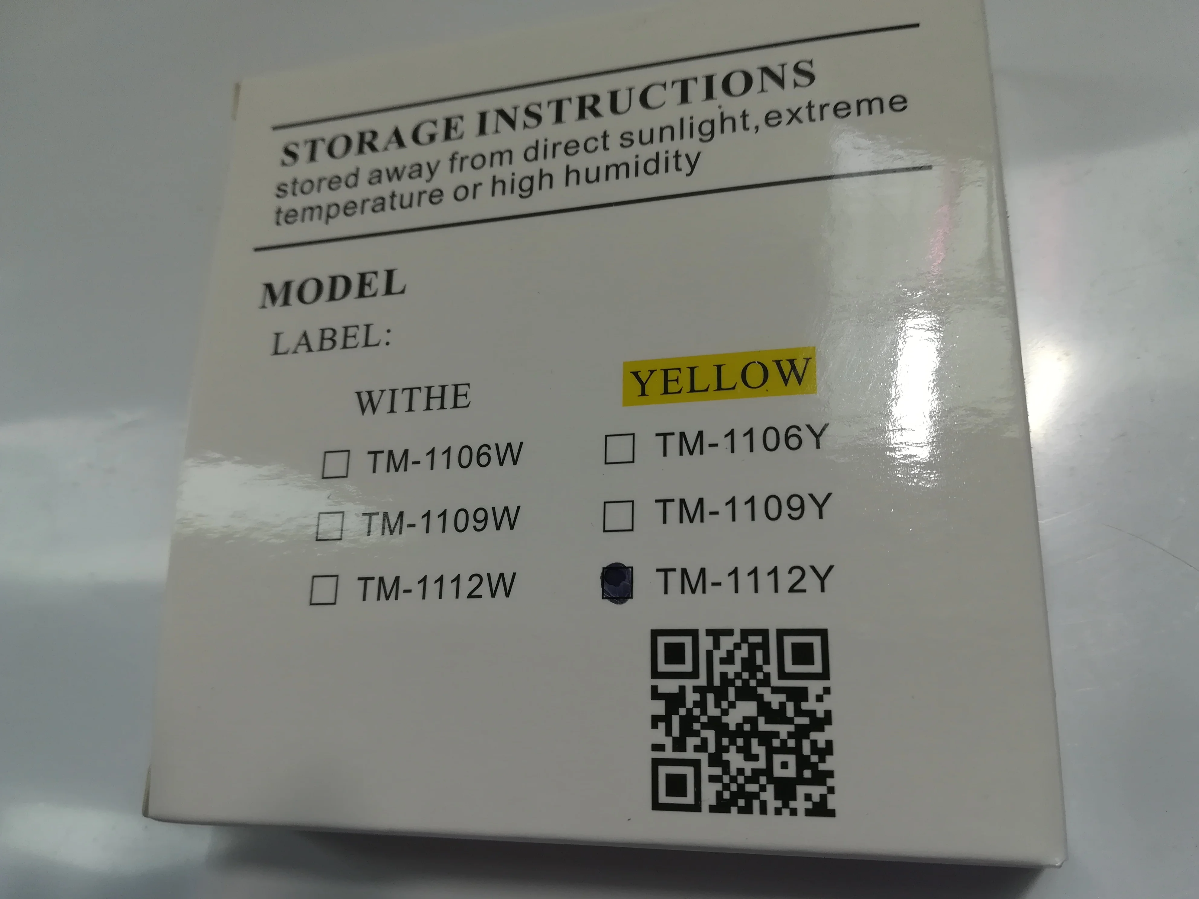 TM-1112Y de cassette d'étiquette IL Mk2500 (12mm + jaune) pour l'imprimante d'identification de câble d'imprimante à ruban, uy1500, uy2100, m-1pro IV, uy2600