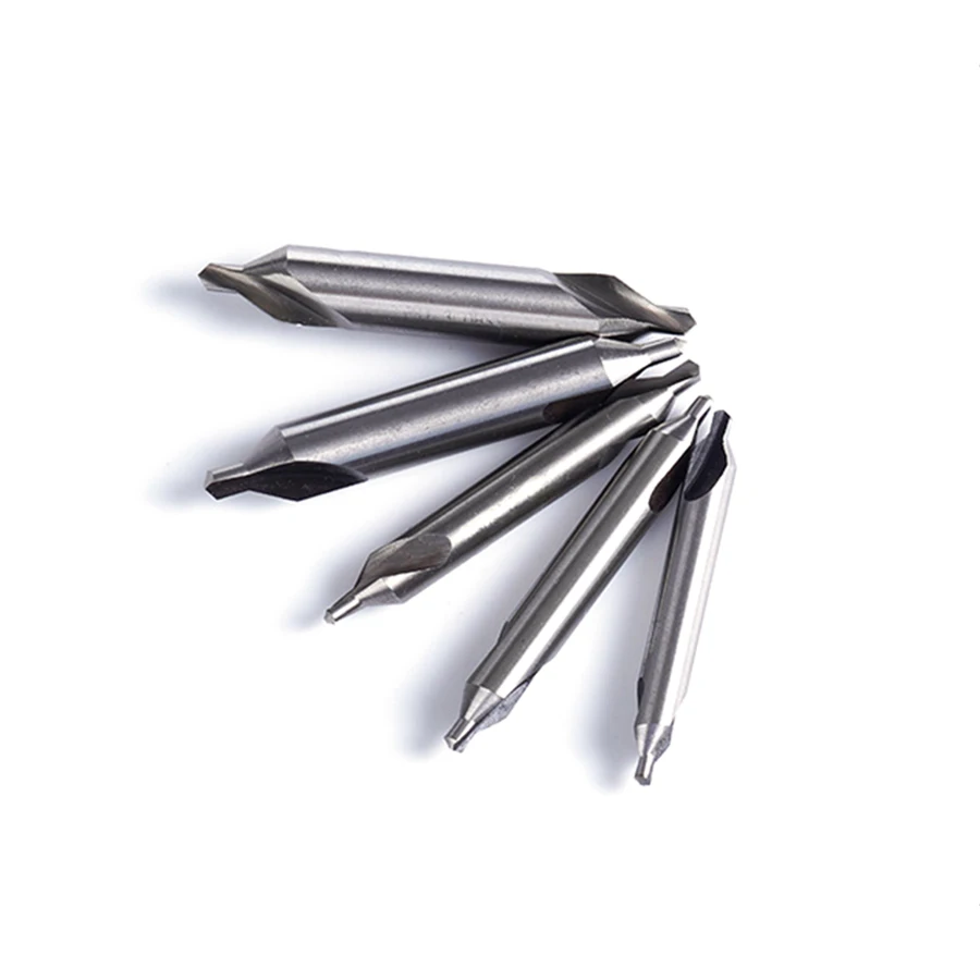 Center drill bit coated titanium spiral groove all ground stainless steel center drill type A positioning fixed point drill set