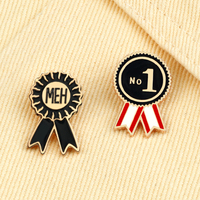 NO1 MEH Enamel Badges Kids First Place Award Brooch Women Personslity Brooches Men Coat Lapel Pins Bag Jewelry Gift For Friend