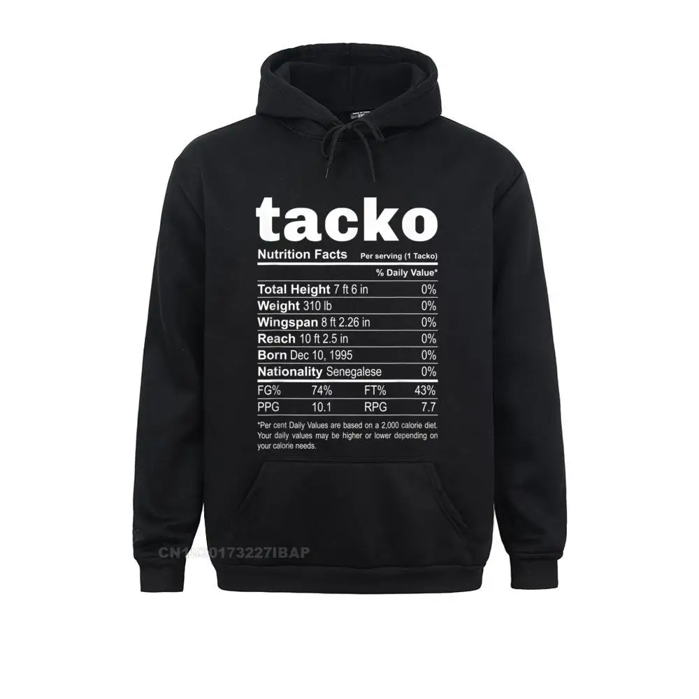 Tacko Nutrition Label Funny Boston Basketball Hoodie Special Mens Hoodies Japan Sweatshirts Design Sportswears