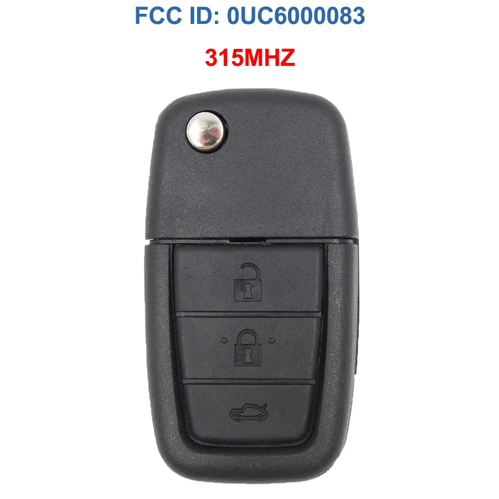 Keyecu Replacement Flip Remote Key Fob 4 Button 315 / 433MHz ID46 for Pontiac G8 2008 2009 FCC ID: OUC6000083