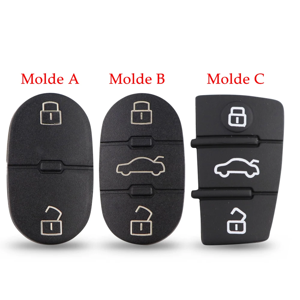 YIQIXIN Silicone Rubber Button Pad Repair Skin For Audi A2 A3 A4 A5 A6 A8 TT B6 Q3 Q5 Q7 S LINE RS Replacement 2/3 Buttons Shell