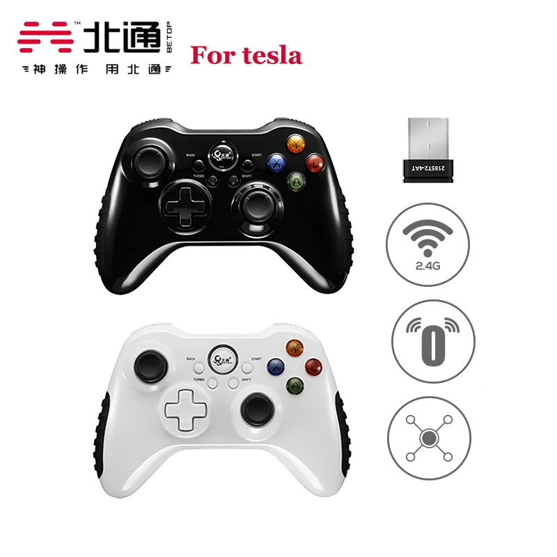 Original BETOP Asura 2 Gamepad USB 2.4G Wireless Gamepad จอยสติ๊ก Enhanced การสั่นสะเทือนสำหรับไอน้ำสำหรับ PS3 PC สำหรับ Tesla