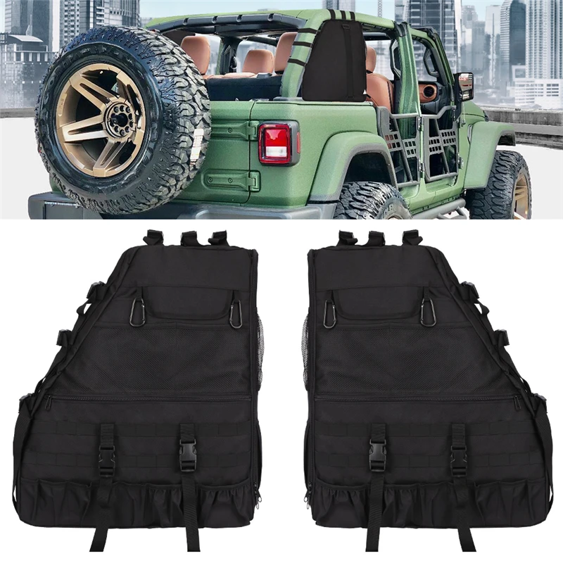 Roll Bar Storage Bag Cage For Jeep Wrangler JK Rubicon 4-Door 07-19 JL Cargo Bag Tool Bags Waterproof Multi-Pockets Organizers