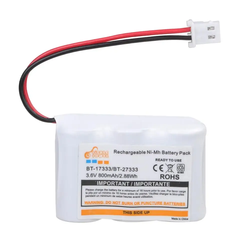 Batteria per telefono senza fili da 800 mAh BT-17333 BT-27333 per Vtech BT17333 BT27333 BT-17233 BT17233 BT- 163345   CS5121