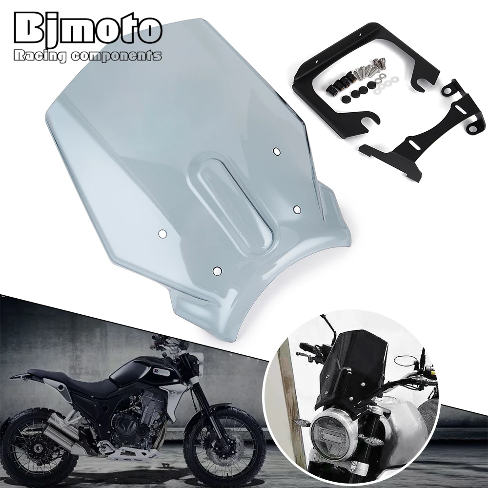 Motorcycle Windshield Windscreen Wind Deflector For Colove 500F ZF500F ZF 500 F 2018 2019 2020 2021 2022 Accessories Bracket