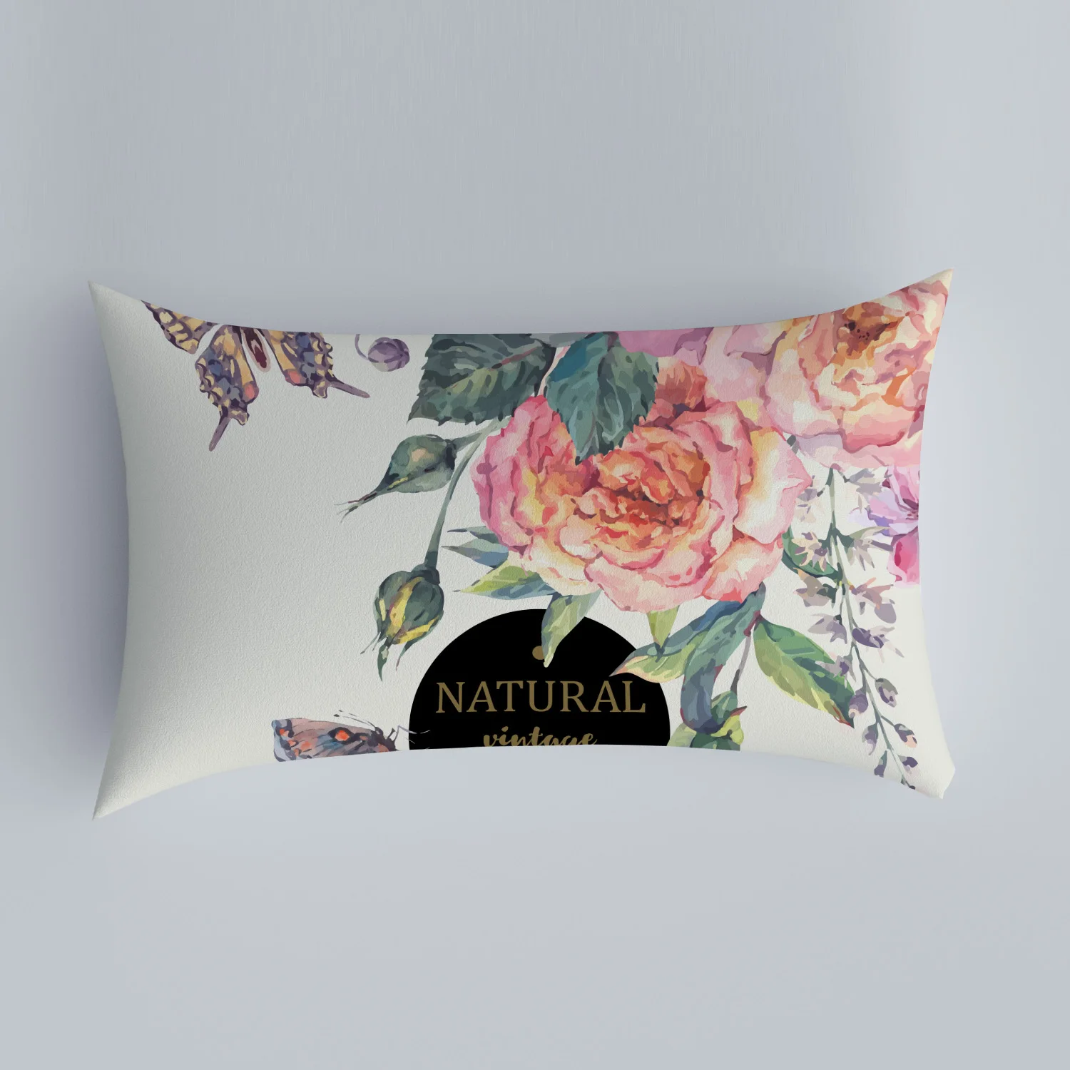 American country flower pattern sofa bedside pillow cover modern simple casual waist pillow cushion cover pillow decoration home