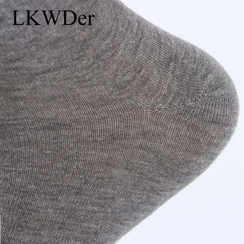 LKWDer 5 Pairs Large Big Plus Size 46,47,48 Mens Socks Business Casual Ankle Socks All-match Pure Color Cotton Calcetines Hombre