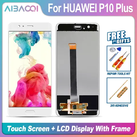 AiBaoQi Brand New Touch Screen LCD Display+Frame+Power Cable Assembly Replacement For HUAWEI P10 Plus STK-LX1