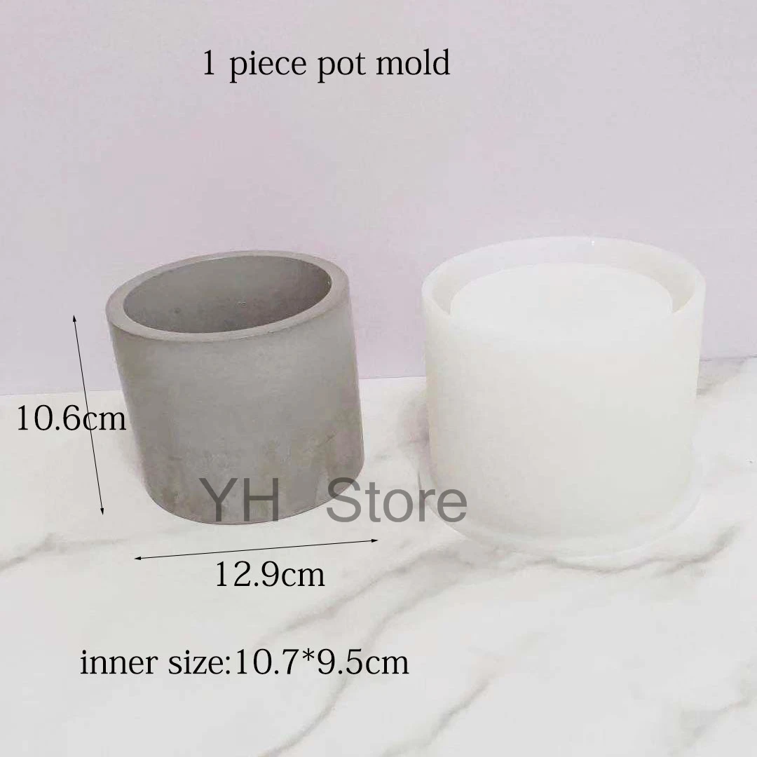 Lot De 3 Moules En Silicone Pour Bougeoirs Ronds Avec Couvercle - Parfait Pour Béton, Vases, Pots De Fleurs Et Bougies Parfumées