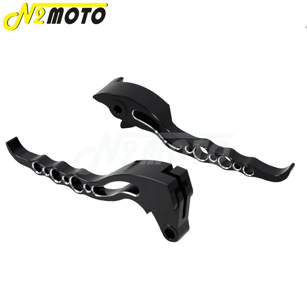 Aluminum Motorcycle Black/Chrome Loopholes Brake Clutch Levers For Suzuki Boulevard M109R M109 2006- 2014 2015 2016 2017