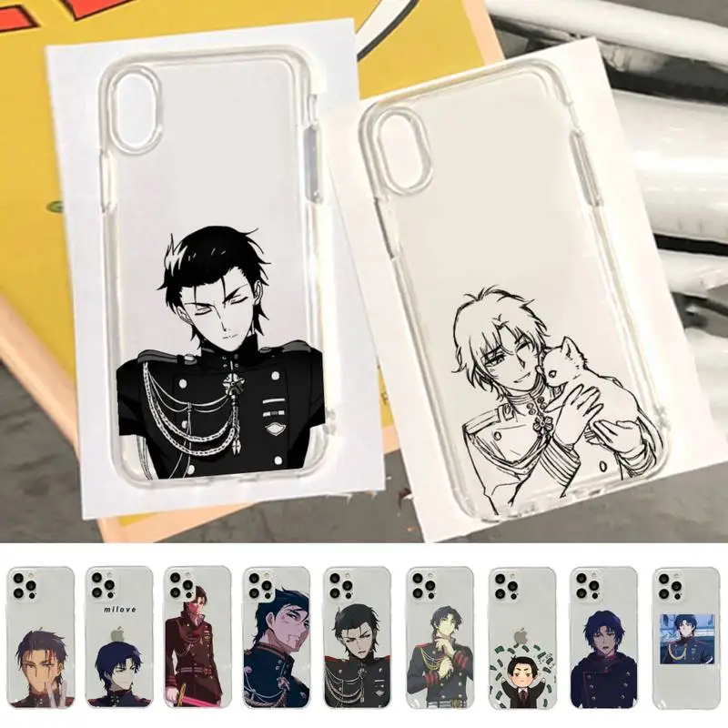 Funda de teléfono de Anime Seraph of the end Guren Ichinose para iphone 13, 11, 12 pro, XS MAX, 8, 7, 6, 6S Plus, X, 5S, SE, 2020, XR