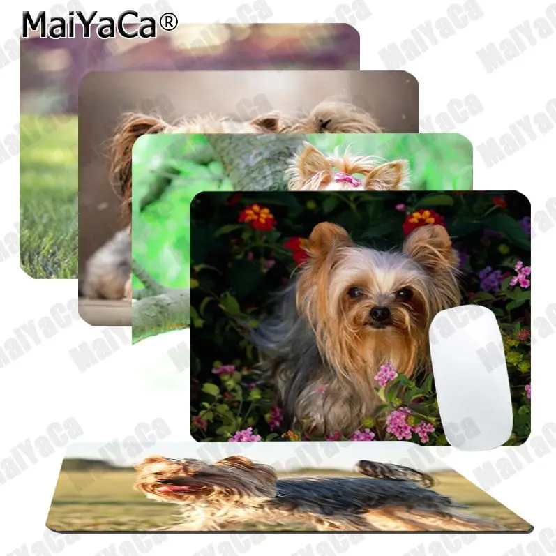 MaiYaCa New Printed Yorkshire terrier dog Rubber Mouse Durable Desktop Mousepad Smooth Writing Pad Desktops gaming mouse pad