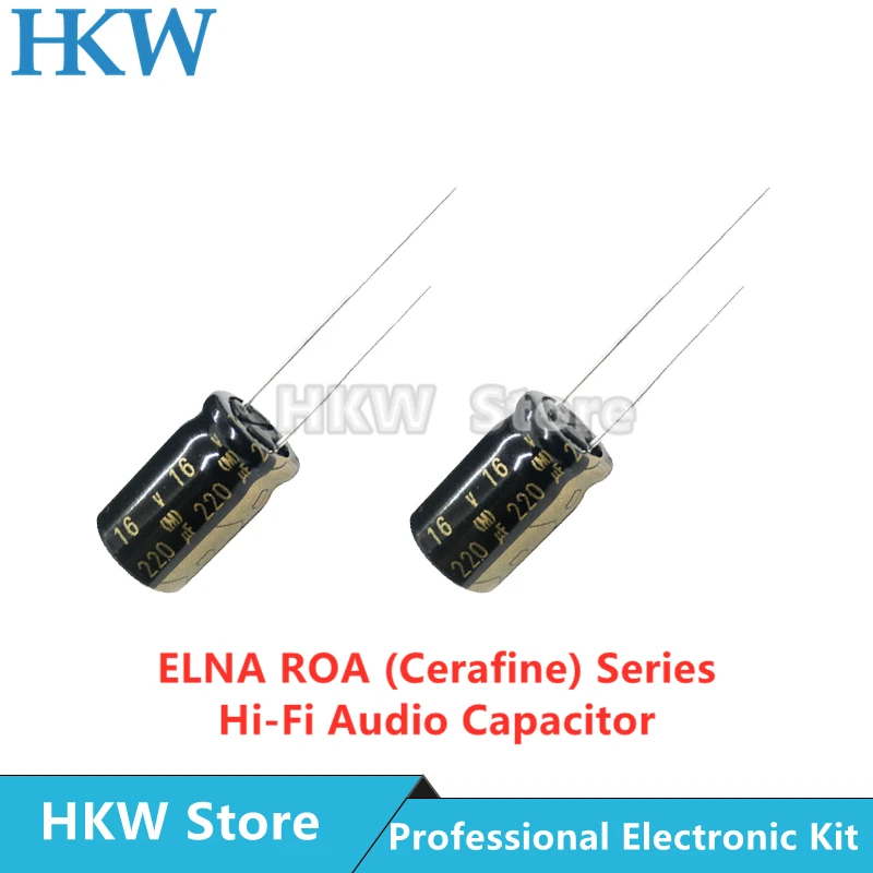 10pcs ELNA ROA ( Cerafine ) Series HiFi Audio Capacitor 16V 25V 50V 10uF 22uF 47uF 100uF 220uF 22uF25V 22UF50V 100UF25V Original