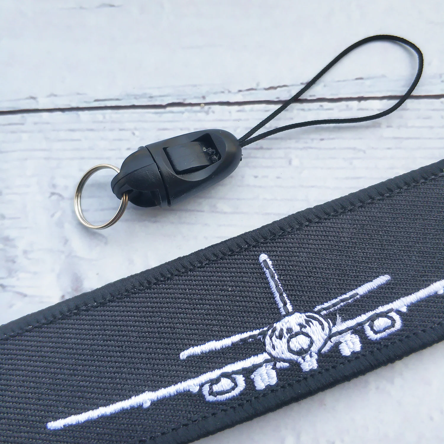 Embroidery Plane Shape Phone Strap for iPhone Wrist Strap Lanyard for Key ID Card Gym Phone Case Straps Badge Holder for Aviator