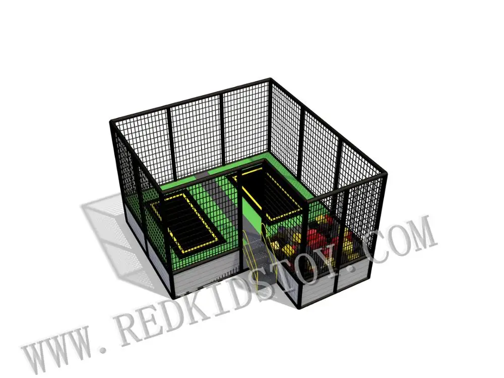 Top Quality CE Certified Trampoline Park With Foam Pit & Slope HZ-LG078