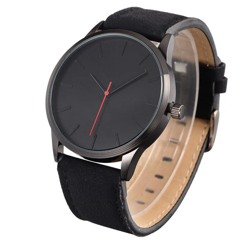 No Logo Men Watches Leather Band Quartz Wristwatches Men Sports Watches Fashion Casual Man Watch reloj hombre Relogio Masculino