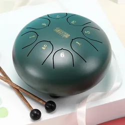 Hluru Glucophone Steel Tongue Drum 6 Inch 8 Notes Key D5 Ethereal Drum Tone Drum Percussion Musical Instrument