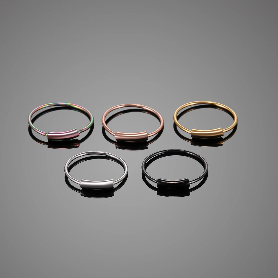 1PC 6/8/10mm Seamless Hinged Segment Clicker Rings Piercing Nose Hoop Lip Ear Piercing Cartilage Tragus Nose Rings Sexy Jewelry