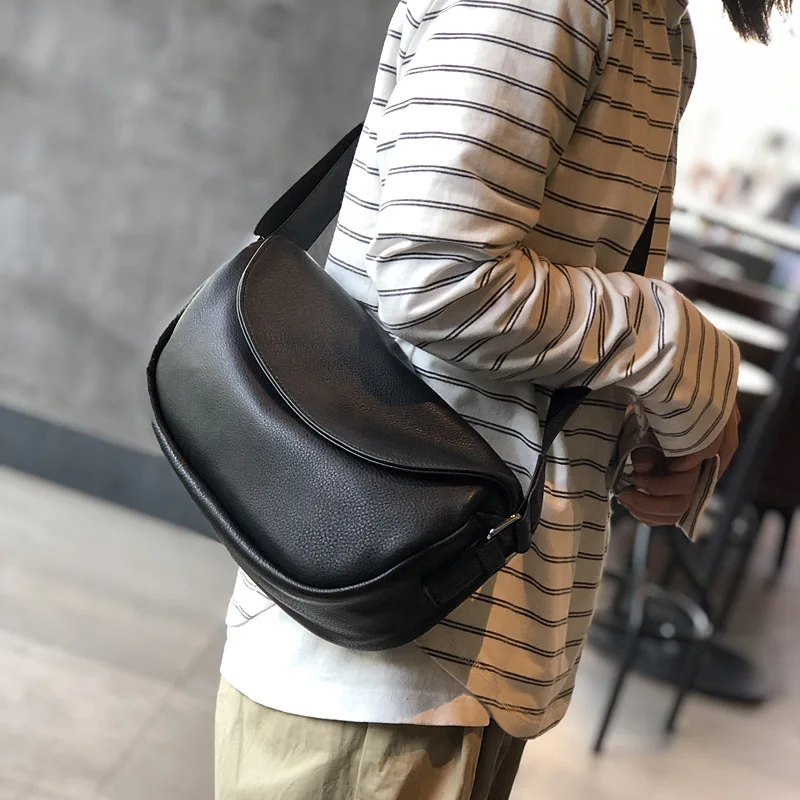 

Johnature Leisure Genuine Leather Crossbody Bags For Women Versatile Natural Soft Real Cowhide Solid Color Shoulder Bag