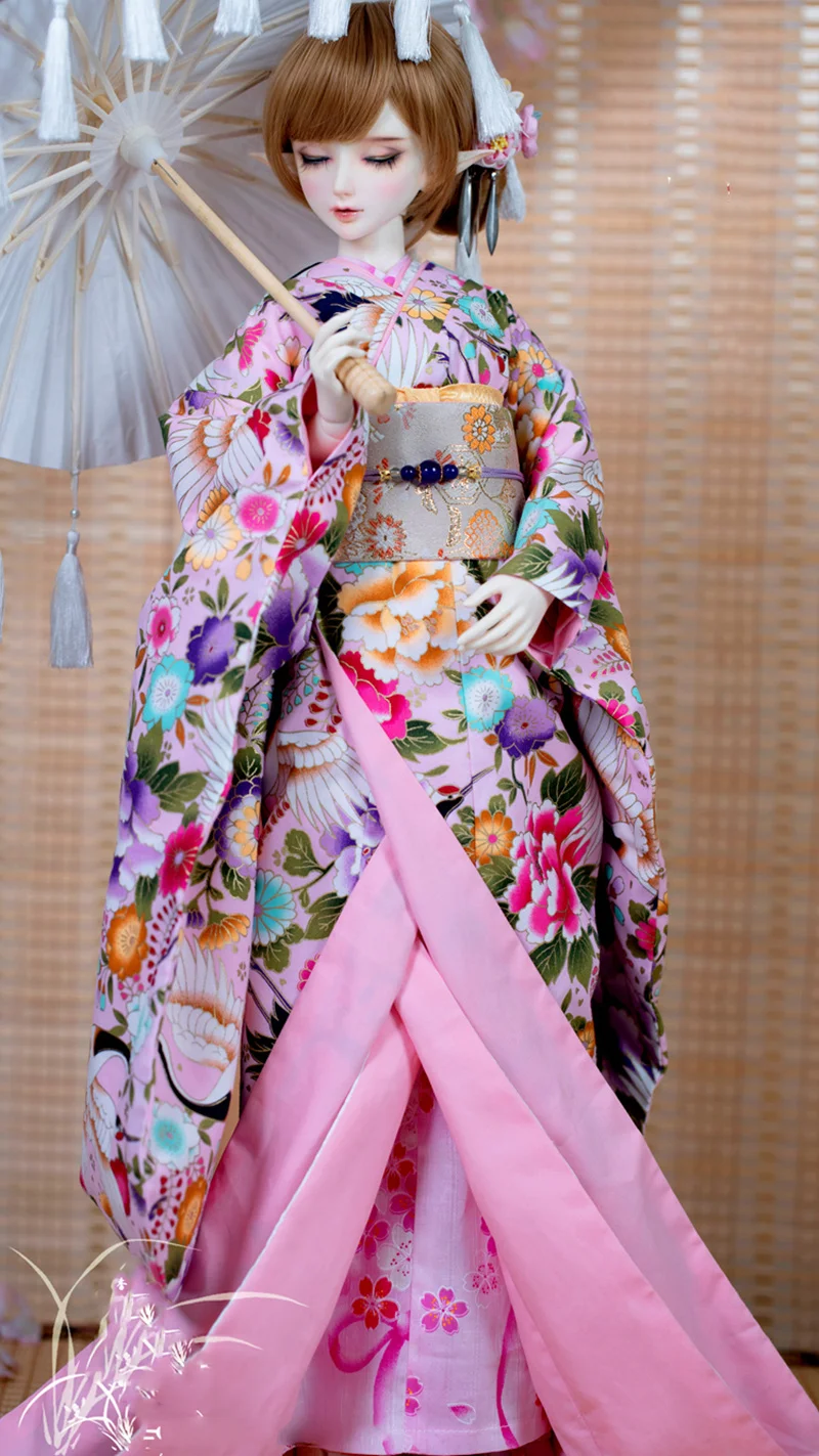 1/6 1/4 1/3 BJD Clothes Japanese Ancient Costume Oiran Kimono Outfit for BJD/SD Girl ID72 80cm Strong Uncle Doll Accessories 180