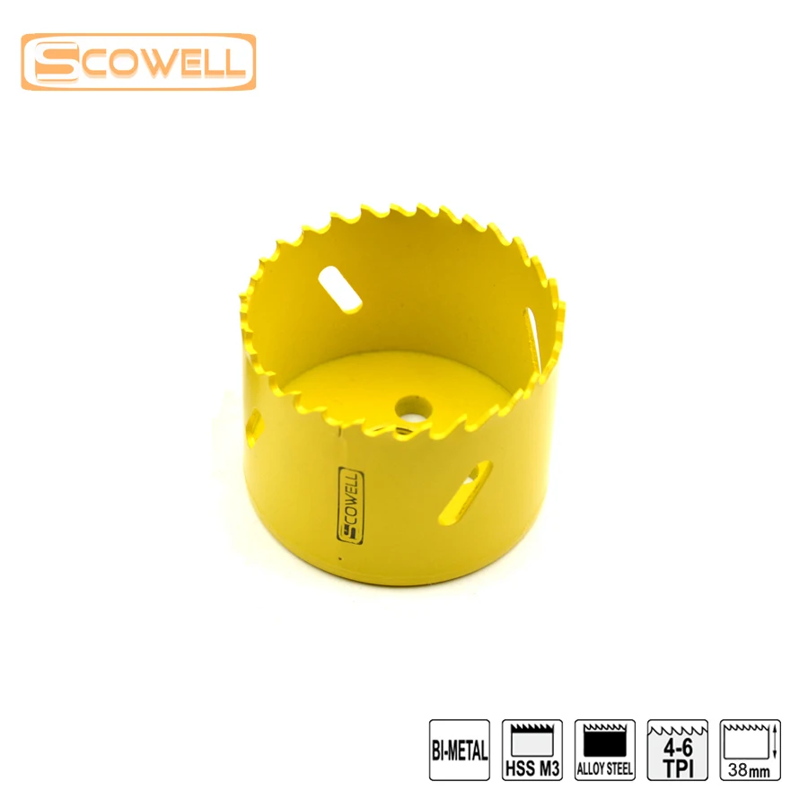 Coldre para corte de metal, 40% de desconto, frete grátis, serra de orifício bi-metal, diâmetro de 32mm a 60mm, haste para corte de metal, sem eixo