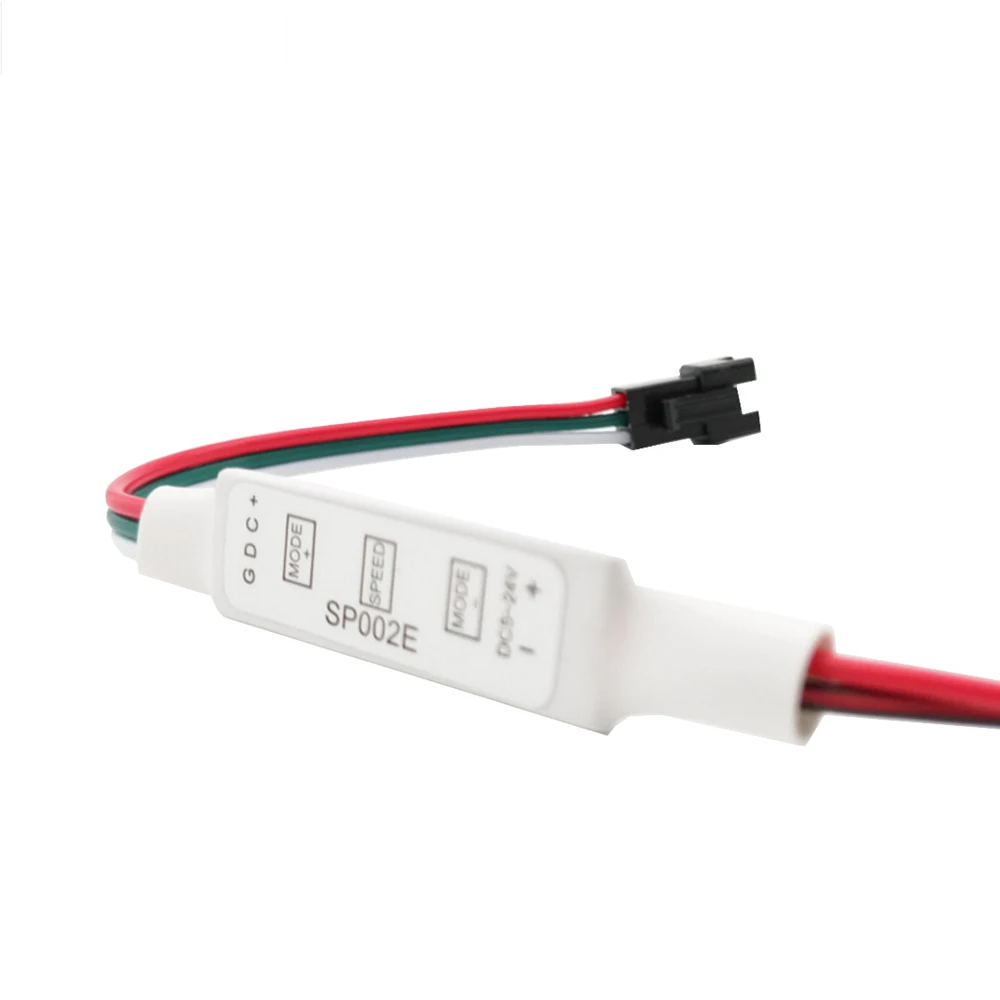 WS2812B WS2811 RGB Led Strip Controller USB/3Pin Snap-in JST Connector Mini 3 keys for Pixel LED Strip Light DC5V-24V