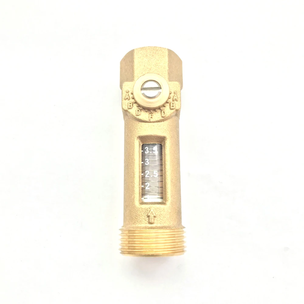 

G3/4 Male* G1/2 Female Mechanical Flow Meter Reading 1-3.5L/min USC-MS21TB Spring flowmeter Brass Flow reader Balancing Valve